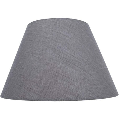 Medium Lamp Shade, Barrel Fabric Shade for Table and Floor Lamp, 7x13x7.8 Inch, Natural Linen, Handmade, Spider (White)