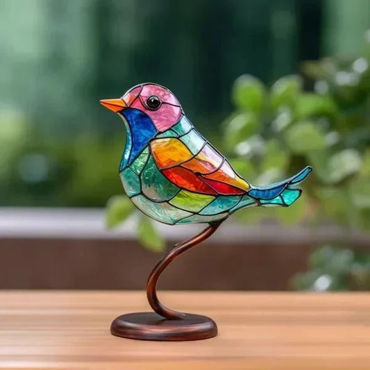 Frendorf AvianElegance Colorful Glass Birds for Stylish Decor
