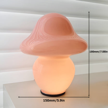 Mushroom Design Glass Lamp - Enchanting USB Lighting