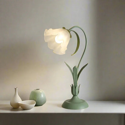 French Vintage Style Floral Desk Lamp - E27 Bulb