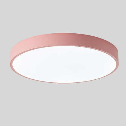 Nordic Wooden Macaroon Circular LED Ceiling Light