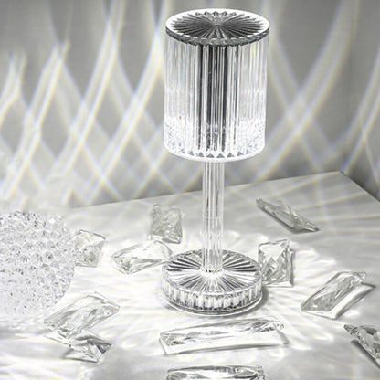 Round Diamond-Shaped LED Table Lamp for Bedroom Decor