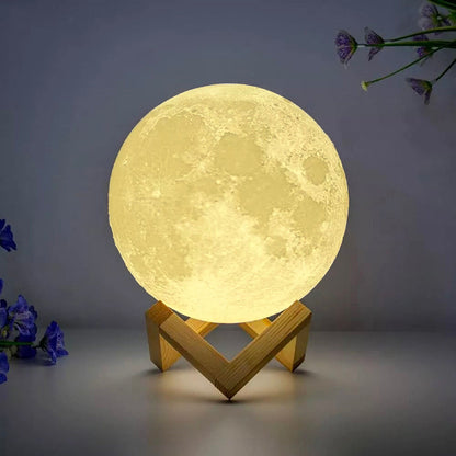Moon Night Table Lamp LED Touch Sensor Minimalist Design