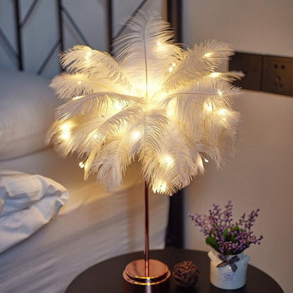 Feder LED Night Lamp - Soft Light Feather Table Lamp