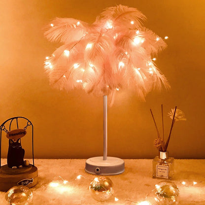 Feder LED Night Lamp - Soft Light Feather Table Lamp