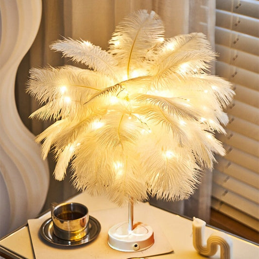 Feder LED Night Lamp - Soft Light Feather Table Lamp