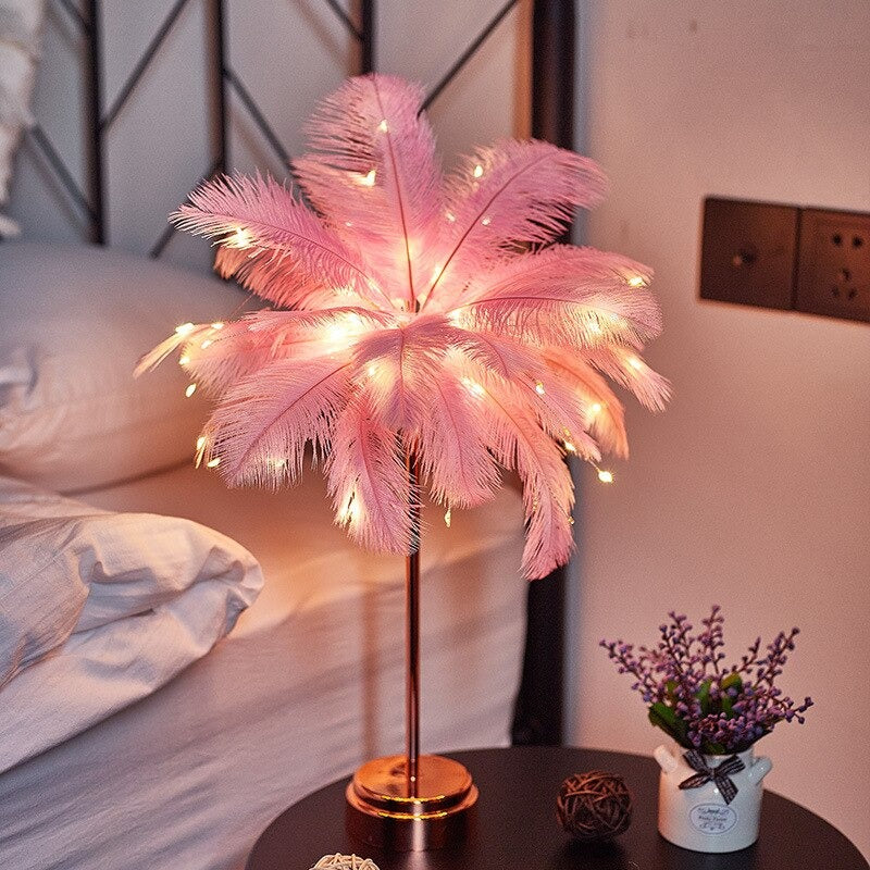 Feder LED Night Lamp - Soft Light Feather Table Lamp