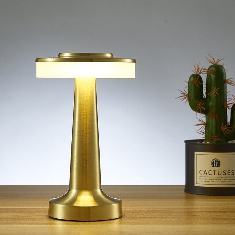 Saucer Touch Sensitive LED Table Lamp - Retro Design