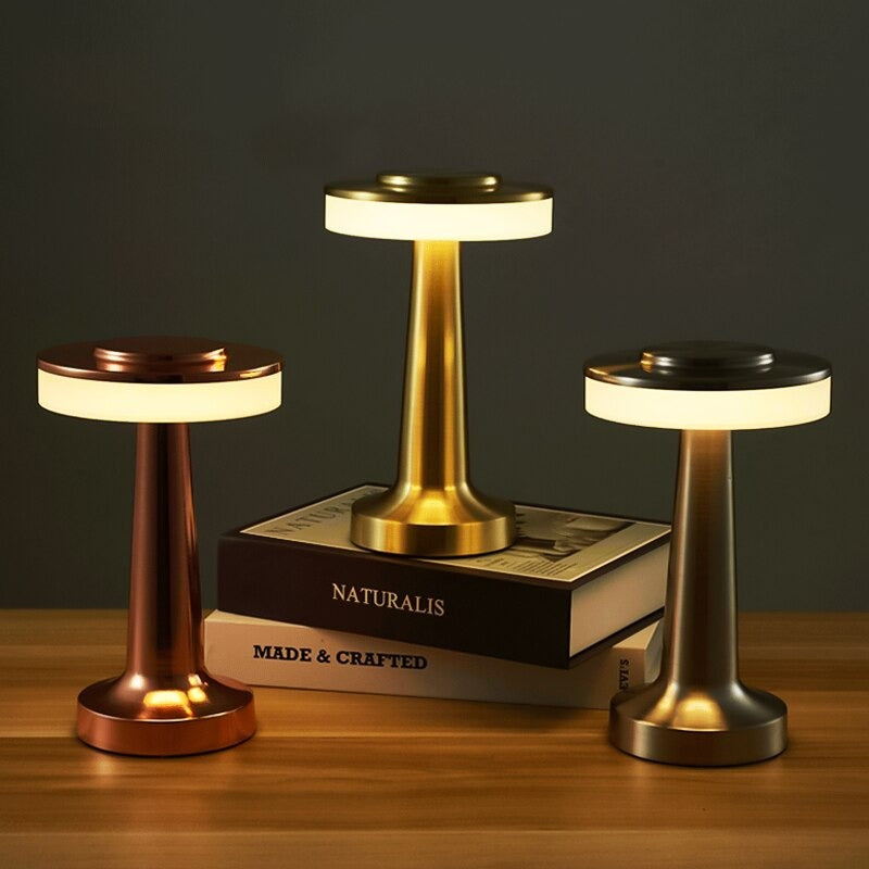 Saucer Touch Sensitive LED Table Lamp - Retro Design