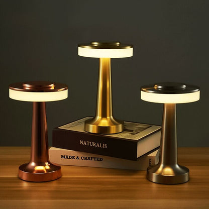 Saucer Touch Sensitive LED Table Lamp - Retro Design