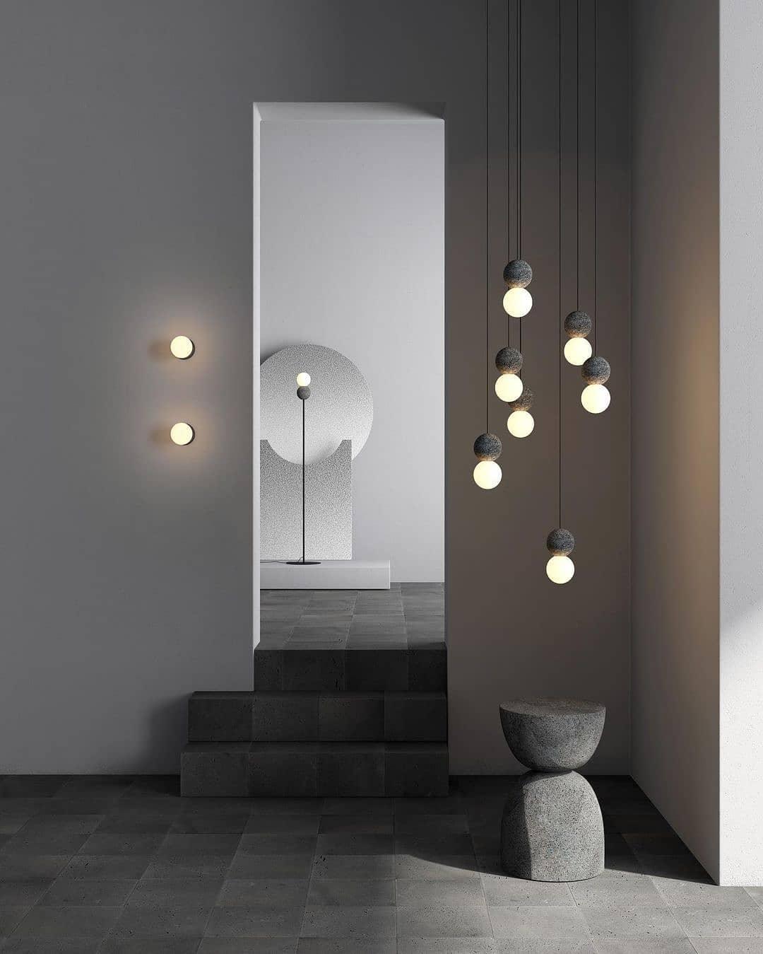 Origo Wall Lamp - LED Indoor Concrete and Glass Light