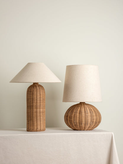 Ensia Tall Rattan Table Lamp – Bohemian Elegance for Every Room