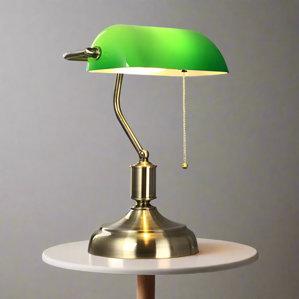 European Elegance Glass Table Lamp – Timeless Sophistication