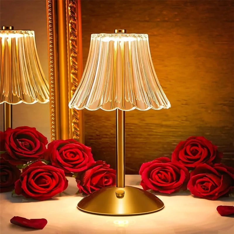Rechargeable Crystal Desk Lamp, Dimmable & Eye-Friendly