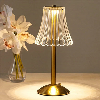 Rechargeable Crystal Desk Lamp, Dimmable & Eye-Friendly