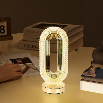 Crystal Clear Acrylic Table Lamp with Touch Dimmer