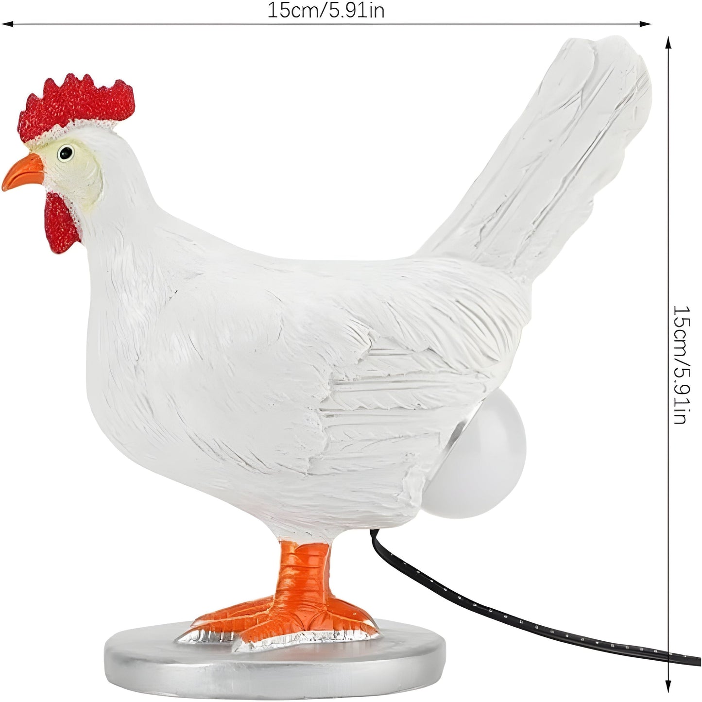 Light - Decorative Chicken Table Lamp with LED Warm Light