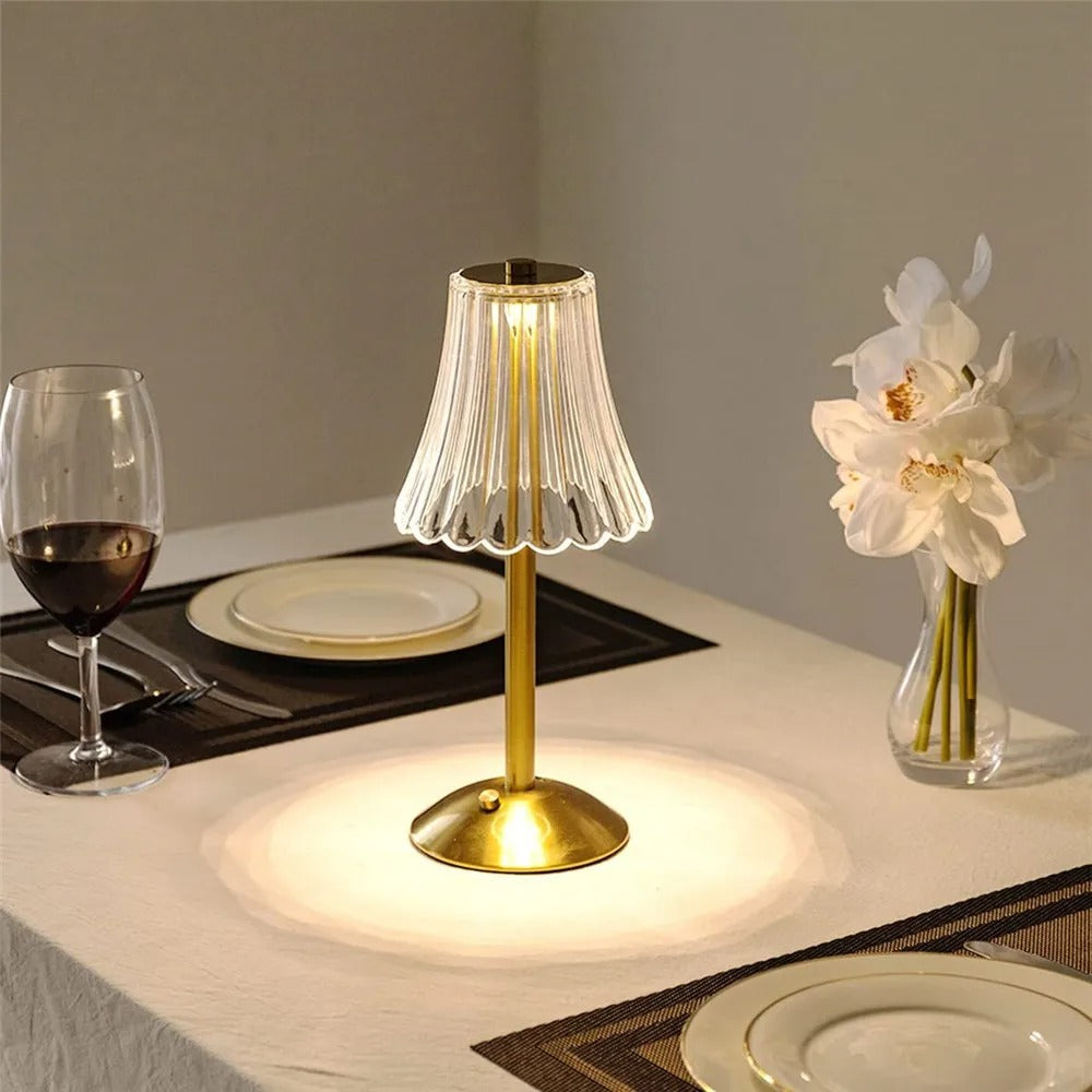 Rechargeable Crystal Desk Lamp, Dimmable & Eye-Friendly