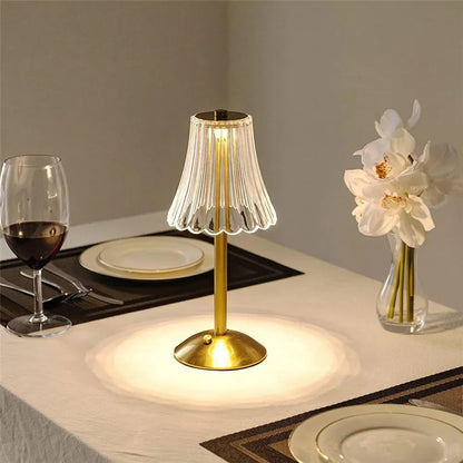 Rechargeable Crystal Desk Lamp, Dimmable & Eye-Friendly