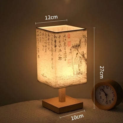 Modern Fabric LED Chinese Style Table Lamp - Elegant Home Lighting