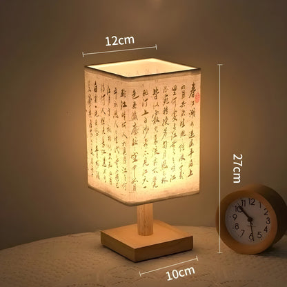 Modern Fabric LED Chinese Style Table Lamp - Elegant Home Lighting