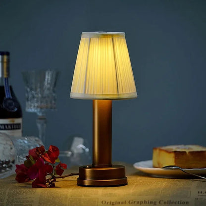 Lumia Cordless Fabric Table Lamp – Rechargeable, Dimmable, and Elegant