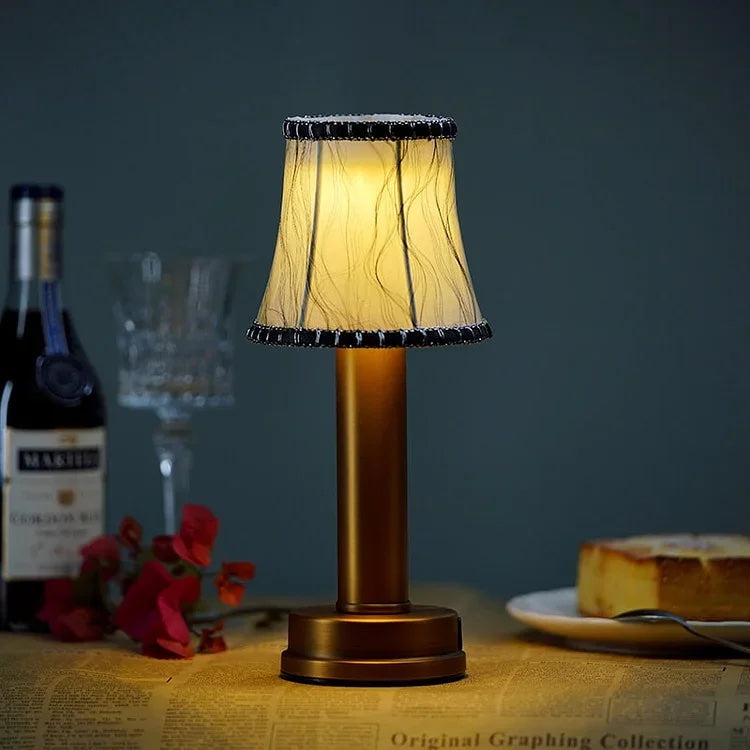 Lumia Cordless Fabric Table Lamp – Rechargeable, Dimmable, and Elegant