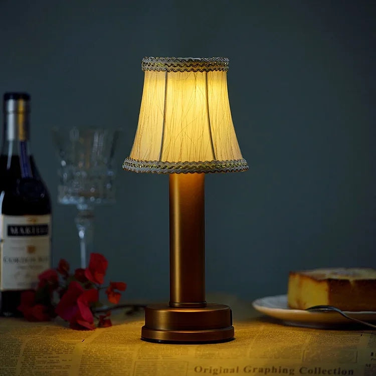 Lumia Cordless Fabric Table Lamp – Rechargeable, Dimmable, and Elegant