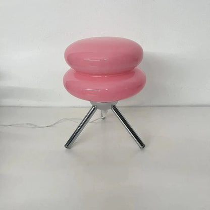Mid Century Triangle Base LED Table Lamp with USB Port