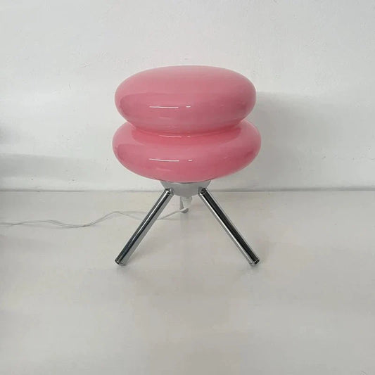 Mid Century Triangle Base LED Table Lamp with USB Port