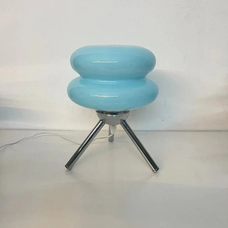 Mid Century Triangle Base LED Table Lamp with USB Port