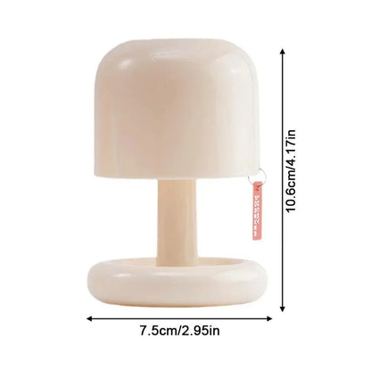 Minimalist LED Mushroom Night Light Dimmable Table Lamp