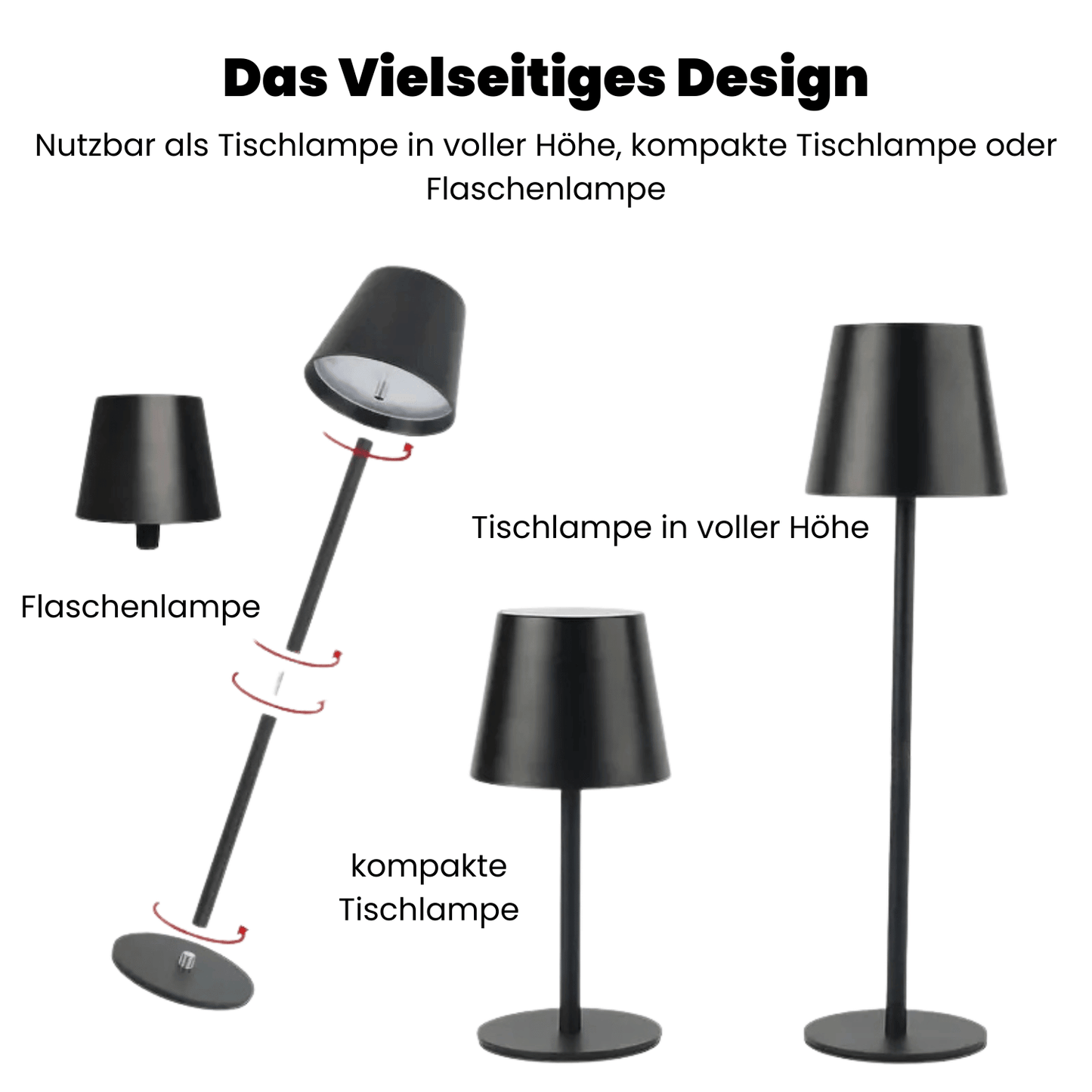 Frendorf LED Table Lamp - Wireless, Touch Control & Dimmable Light
