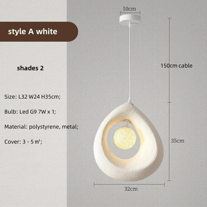 Wabi Sabi Circular Luxury Pendant Light - LED Modern Design