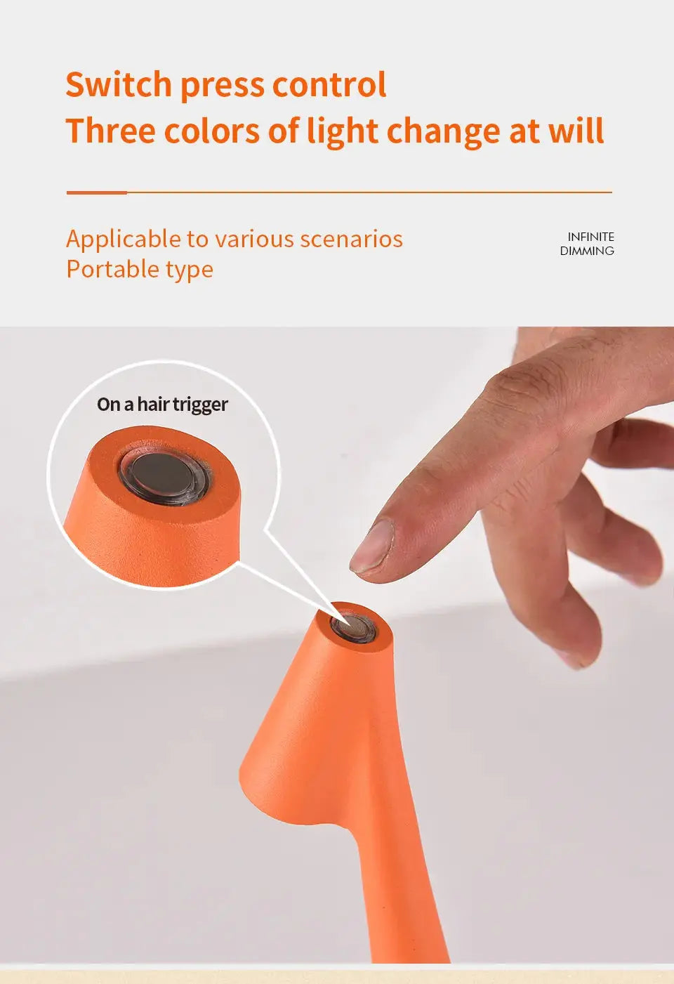 Dimmable Touch Table Lamp with Variable Brightness