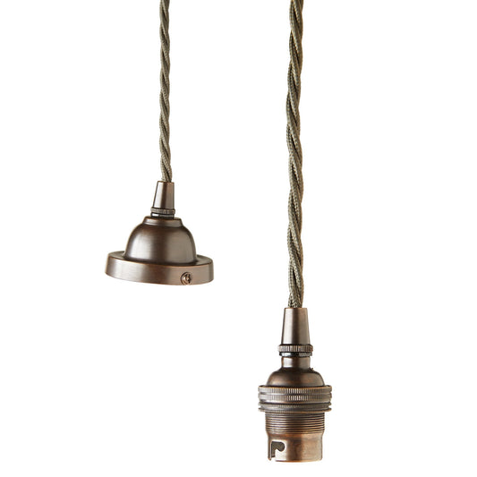 Classic Pendant Light Kit in Antiqued Bronze – Timeless Brass Elegance