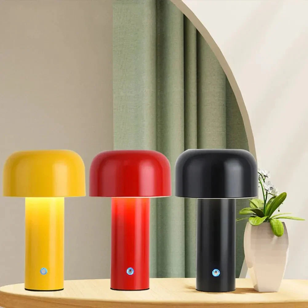 Rechargeable Minimal Mushroom Desk Lamp LED Dimmable