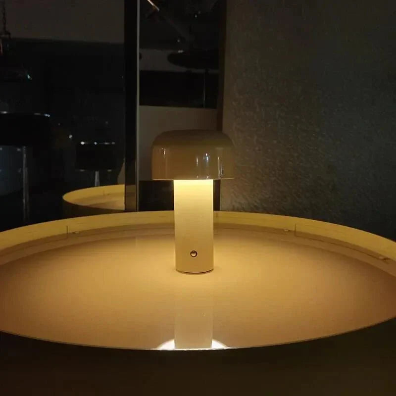 Rechargeable Minimal Mushroom Desk Lamp LED Dimmable