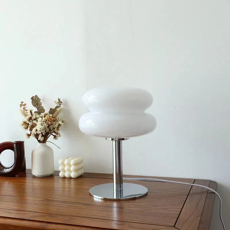 Retro Macaron Table Lamp in Coloured Glass - Dimmable LED