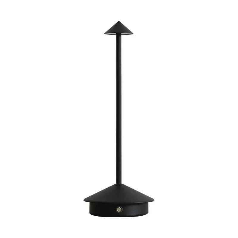 Elegant Rechargeable Metallic Table Lamp with Touch LED