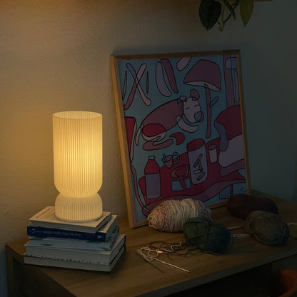 AmphoraGlow 3D-Printed Table Lamp with Dimmer Switch