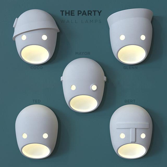 Mask Wall Light - LED Indoor Decorative Light Fixture Set of 2