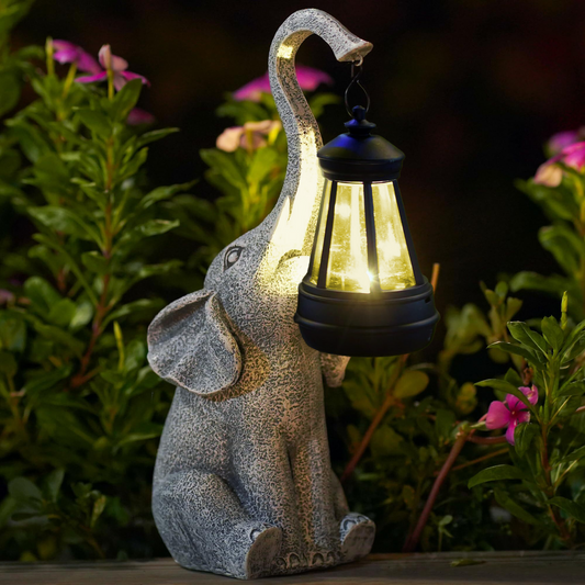 Gentle Elephant Lamp - Solar-Powered Outdoor Lighting