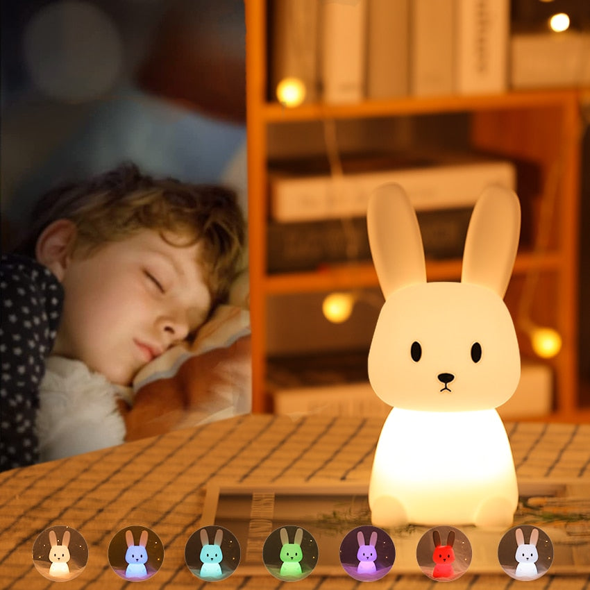Touch LED Night Light for Kids - Rechargeable, 7 Colors
