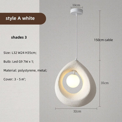 Wabi Sabi Circular Luxury Pendant Light - LED Modern Design