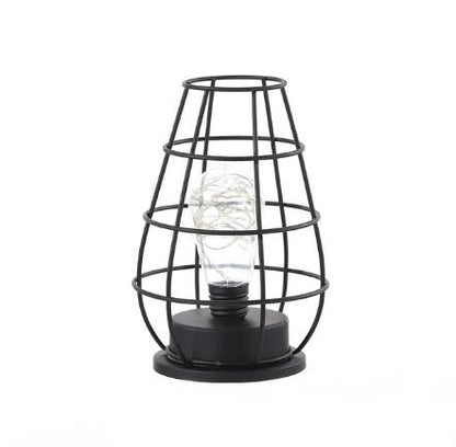 Drahtdesign Table Lamp - Elegant Iron Base, Warm White Light