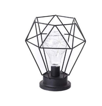 Drahtdesign Table Lamp - Elegant Iron Base, Warm White Light