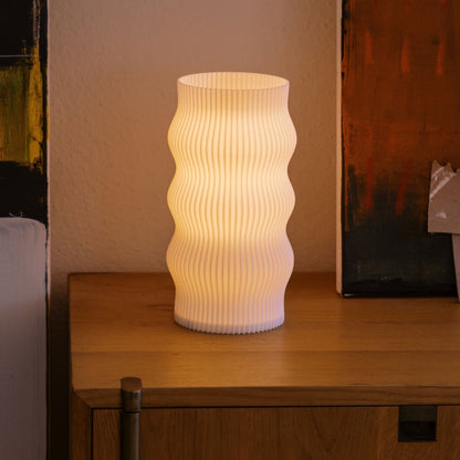 CozyGlow 3D-Printed Table Lamp with Amber LED Bulb