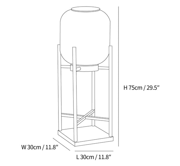 Solar Floor Lamp Lantern for Outdoors - Waterproof LED Light