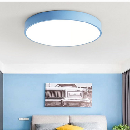 Nordic Wooden Macaroon Circular LED Ceiling Light